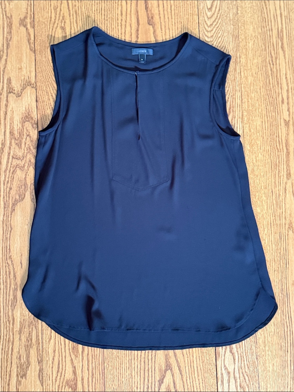 J Crew Sleeveless Shell with Front Tuck Detail